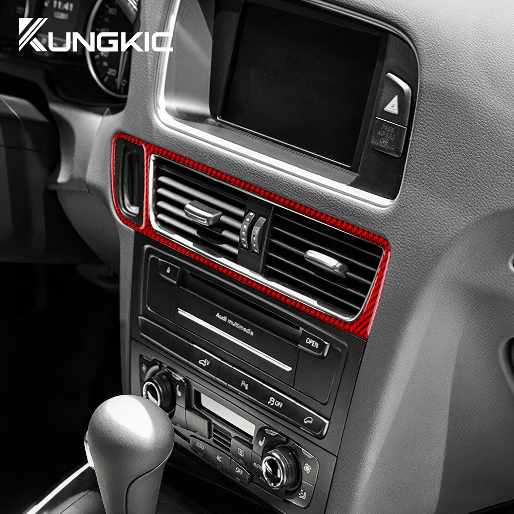 

Реальное углеродное волокно для AUDI Q5 (2009-2016) Автомобильная центральная консоль, аксессуары для интерьера, практичные и износостойкие