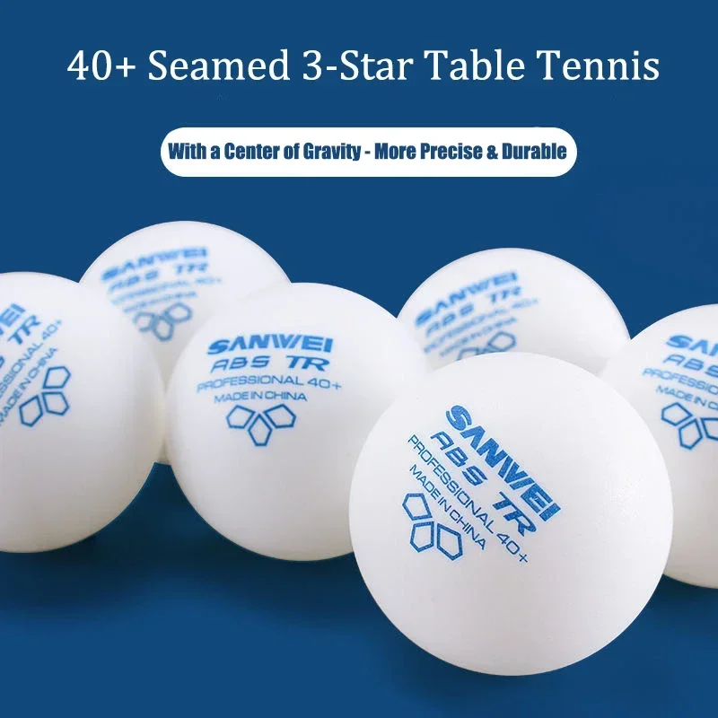 50/100pcs/pack SANWEI TR 3 Stars Professional Table Tennis Balls White 40+ ABS Plastic Material Club Training Ping Pong Ball
