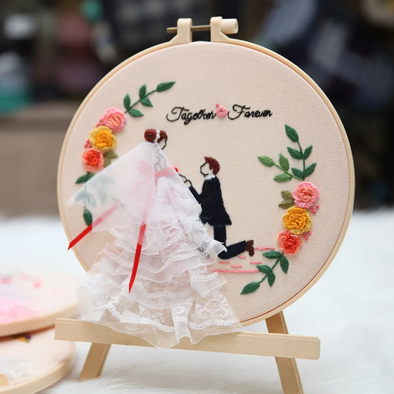 YEESAM ART Cross Stitch Kit For Beginners - The Old Married Couple Stamped Pattern 11CT 57x46cm - View #11