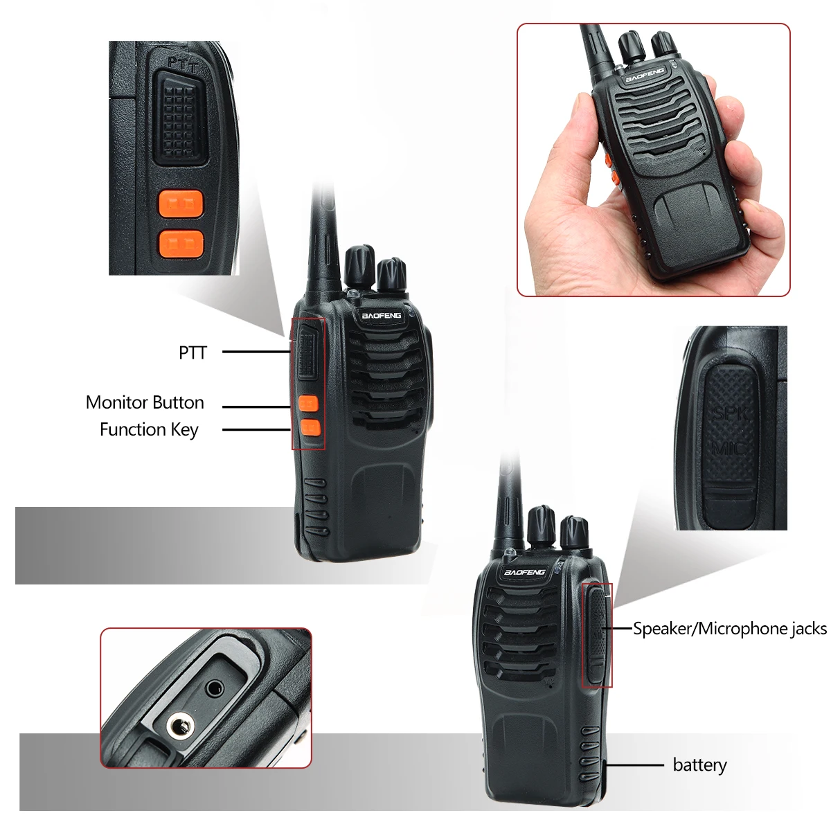 Cheap Woki Toki Portable Radio Wireless Intercom Walkie Talkie Baofeng Bf  888s Walkie Talkie Wholesale Price - China Two-Way Radio and Transceiver  price