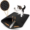 Cat Litter Mat Double Layer Waterproof Urine Proof Trapping Mat Easy to Clean Non-Slip Toilet Pad Cat Scratch Pad Large Foot Pad 2