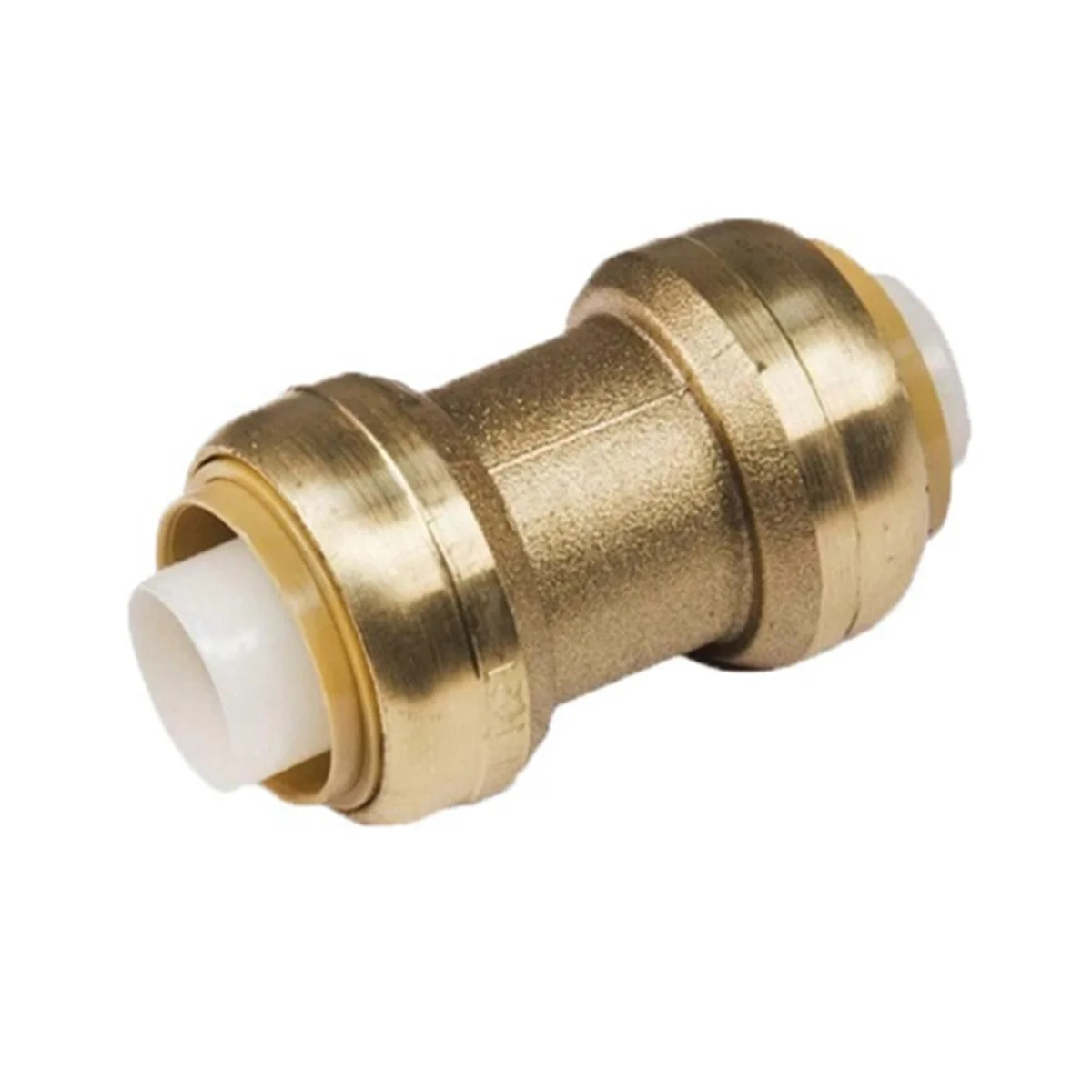 

1/2 Inch (About 1.3 cm) Coupler, Press-Fit Brass Pipe Joint, PEX Pipe, Copper Quickacting Connector