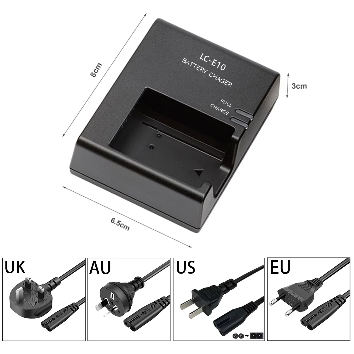 KUTOU New LC-E10C Camera Battery Charger For Canon LP-E10 Battery EOS 1100D 1200D 1300D KISS X50 X70 X80 Rebel T3 T5 T6 Cameras