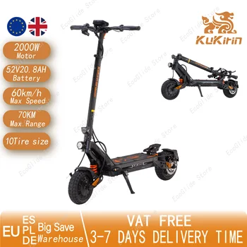 Monopattino Elettrico Kukirin G2 Master con Doppio Motore da 1000W, Batteria Li-ion 52V 20.8Ah, Velocità Massima 70 km/h, Autonomia 80 km, Scooter a Due Ruote