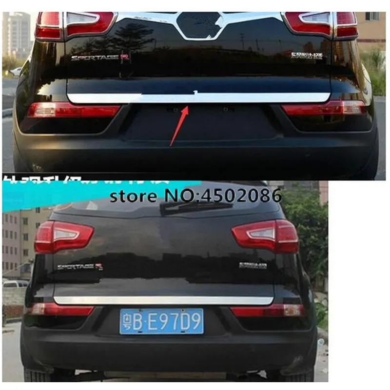 

2011 2012 2014 2015 для KIA Sportager Высококачественная крышка багажника из нержавеющей стали, отделка багажника, отделка багажника, штанга для хайлайтера