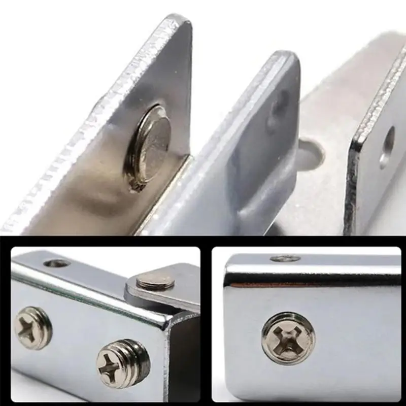 L-shaped Glass Hinges Cupboard Door Hinges Kitchen Accessories Door For Doors Cabinet Doors Kitchen Closet Aluminum Stainless steel hinges, door hinges