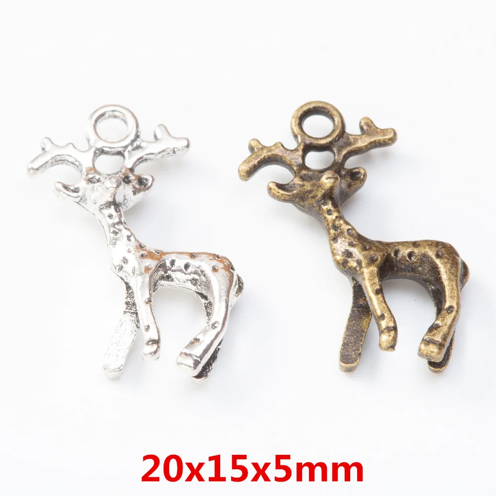 

110pcs deer Craft Supplies Charms Pendants for DIY Crafting Jewelry Findings Making Accessory 499