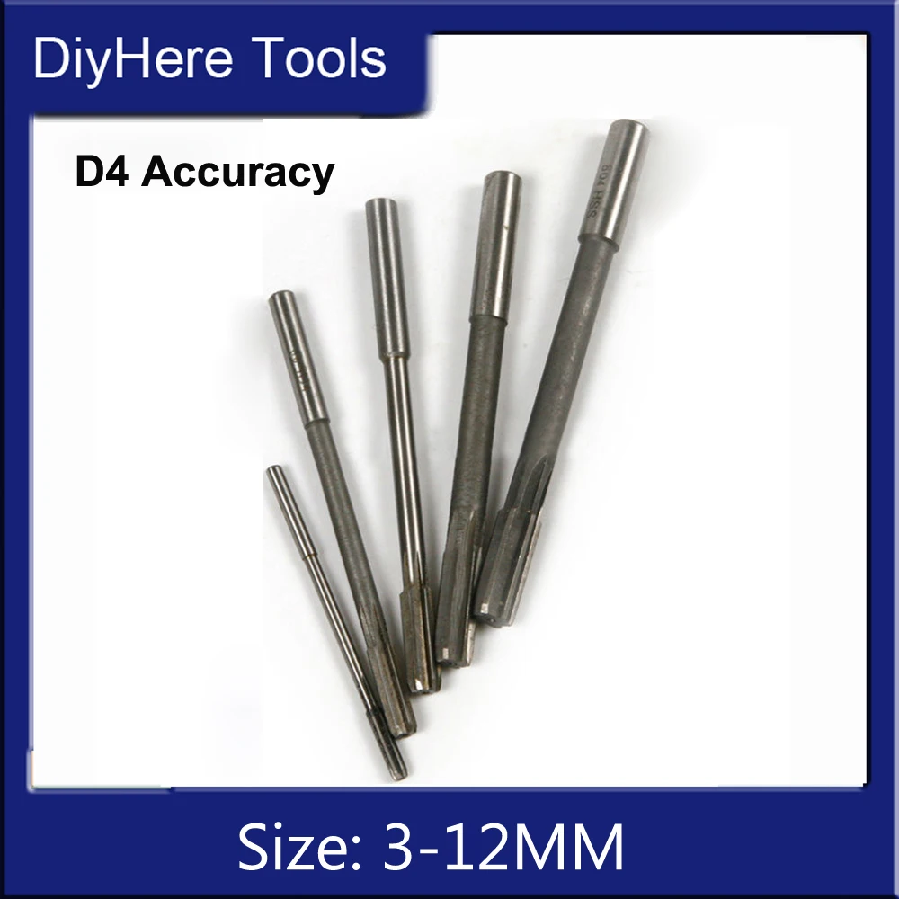 3-12mm HSS Machine Reamer Set D4 Straight Shank Milling Chucking Reamer ...