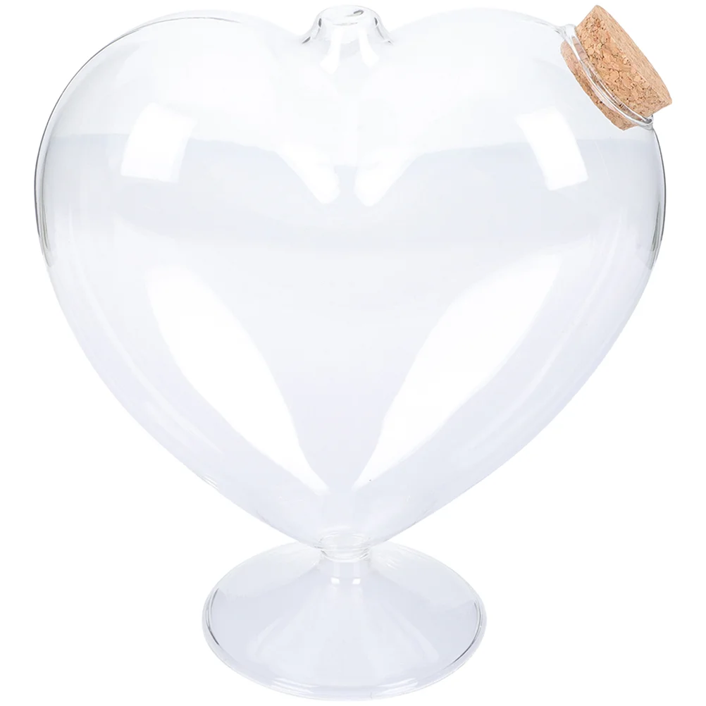 

Glass Cereals Container Candy Holder Heart Jars Home Dry Food Storage Design Shaped Vase