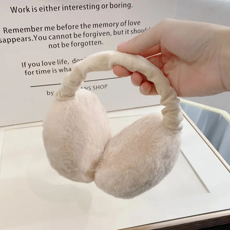 Soft Plush Ear Warmer Winter Warm for Women Men Fashion Solid Color Earflap Outdoor Cold Protection EarMuffs Ear Cover