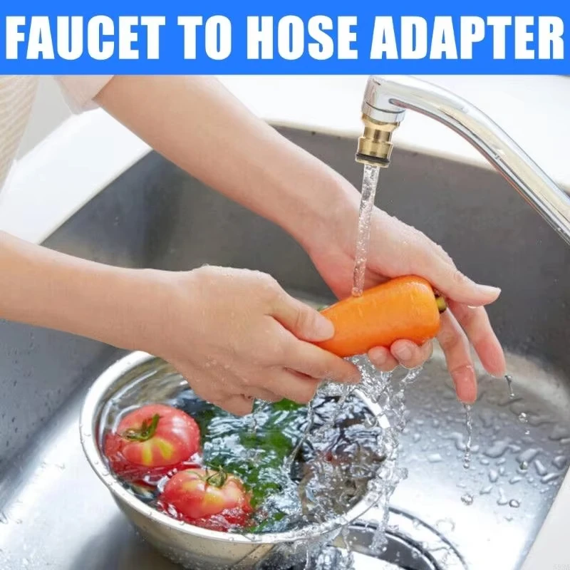 Universal Brass Faucet Adapter for Kitchen & Garden - Multi-Purpose Connector for Hose & Basin Fittings