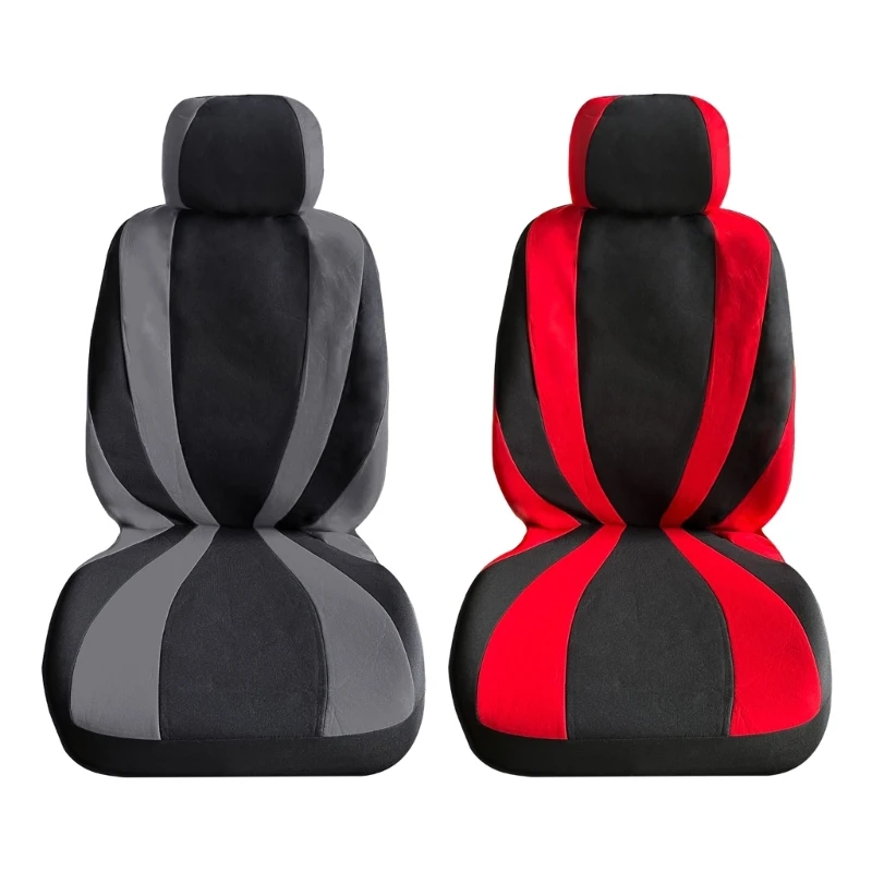 

Full Set Universal Car Covers Protective Interior Breathable fabric Covers for Auto Truck SUV Grey-/Red