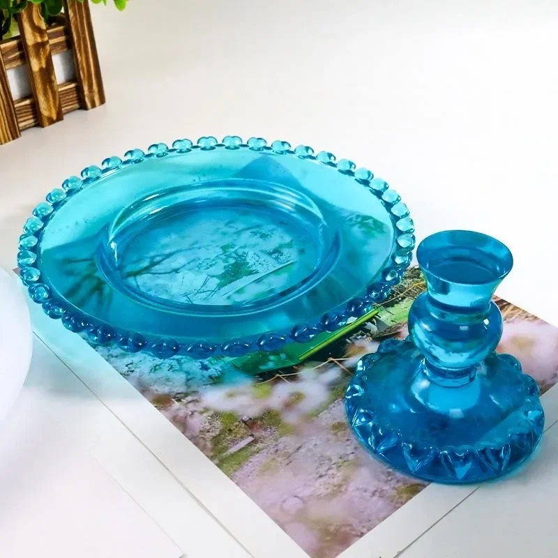DIY Handmade Fruit Tray Plate Silicone Mold Round Disc Holder Base Home Decoration Storage Tray Silicone Mold Resin Making Mould