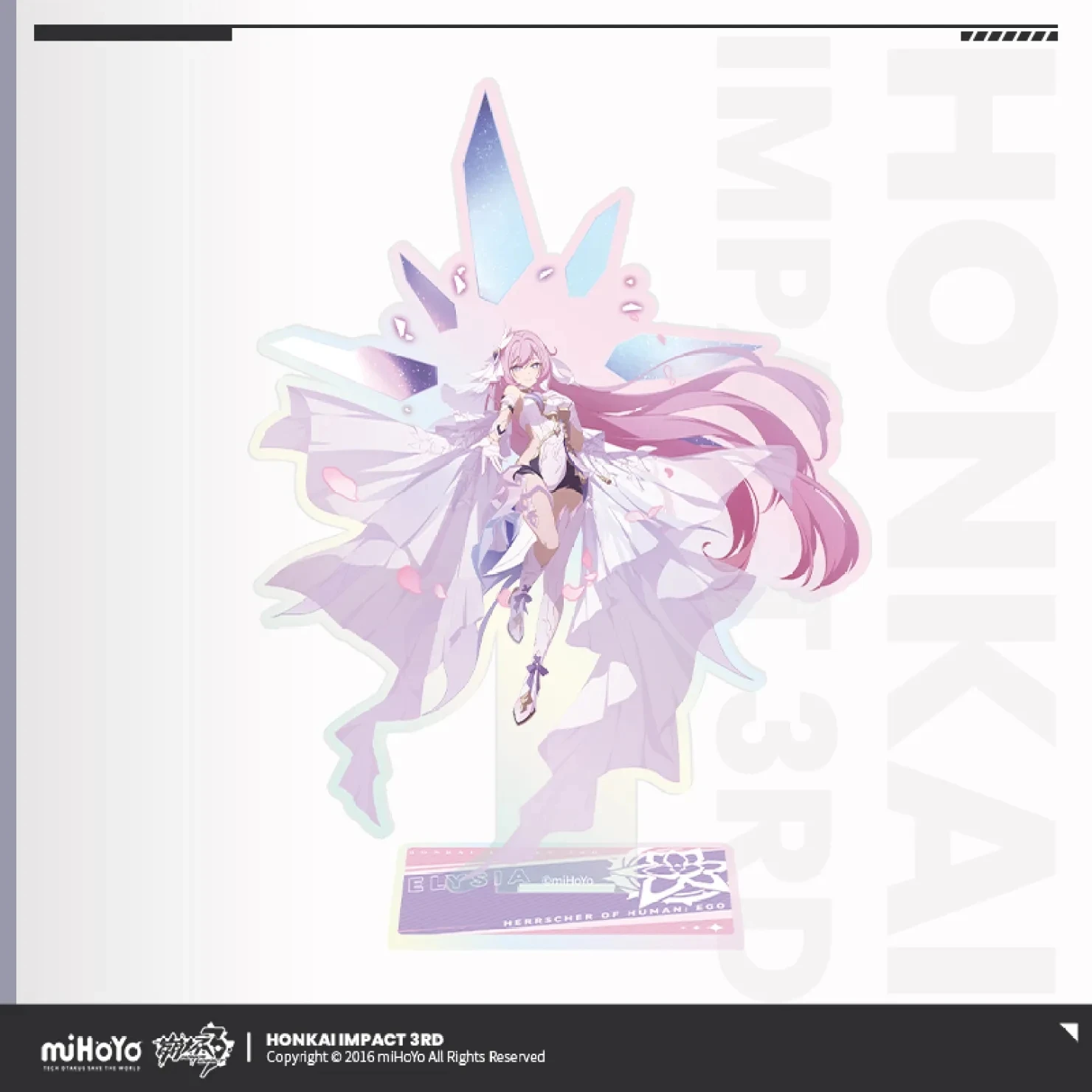 

[Genuine] Game Honkai Impact 3RD Elysia HERRSCHER OF HUMAN:EGO Figure Theme Stand Anime Cosplay Acrylic HD Bracket Accessories