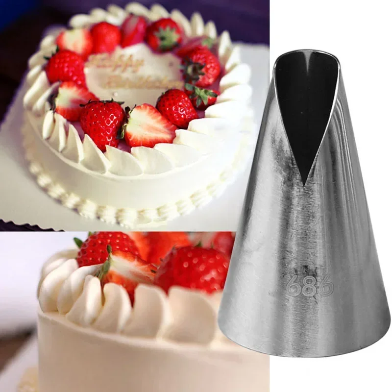 Cake Wilton St Honore Piping Tip 686# Shell Shaped Flower Icing