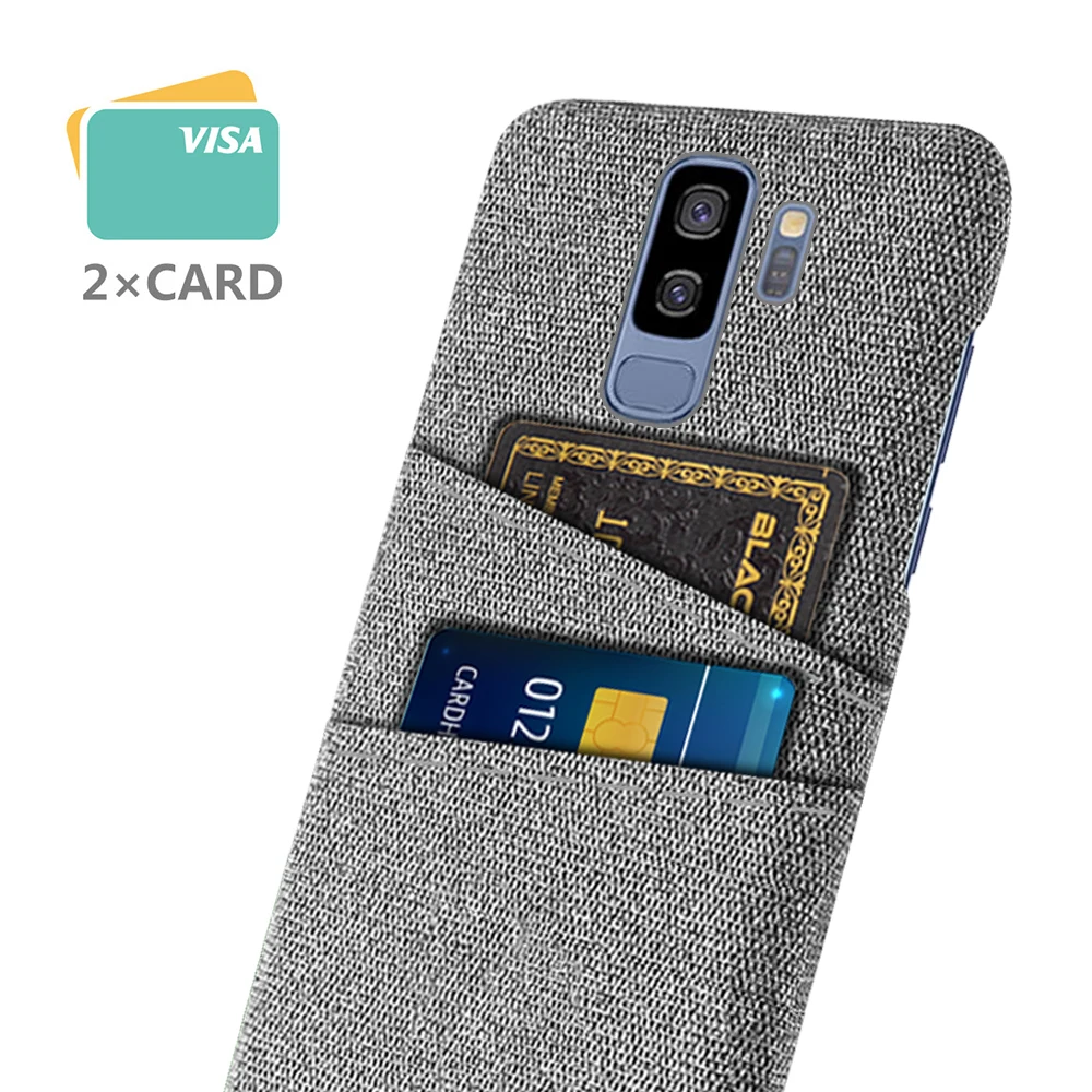 Per Samsung Galaxy S9 Plus Dual Card Tessuto Panno Di Lusso Business Cover Per Galaxy S9 S9 + S9 Plus S9Plus Funda Coque Capa