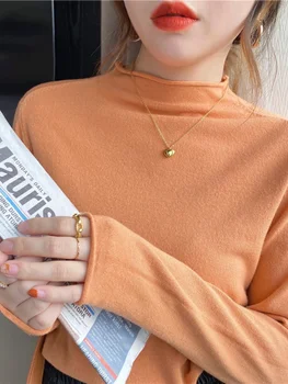 سترة نسائية لربيع وصيف بأكمام طويلة لعام 2025 سترة رقيقة محبوكة بلوفرات ناعمة سترات أساسية ناعمة للنساء 3