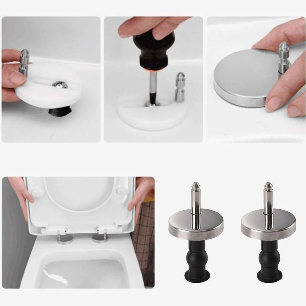 

Replacement Toilet Lid Hinges Top Connector 2pcs 55mm Durable Functional Replacement Toilet Lid Toilet Lid Hinge