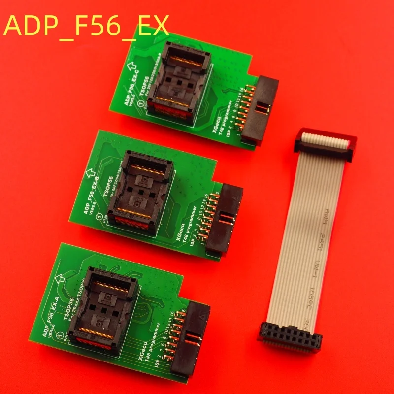 XGecu T48 프로그래머용 100% 오리지널 VER2.0 TSOP56 3-IN-1 어댑터 키트 ADP_F56_EX-A/B/C ? 플래시 EPROM 프로그래밍 액세서리