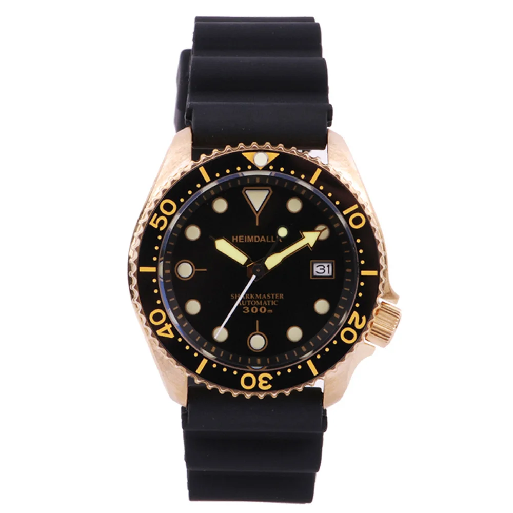 

Heimdallr Vintage Bronze Men's Diver Watch Black Dial Ceramic Bezel Sapphire NH35 Automatic Movement 20Bar Water Resistant