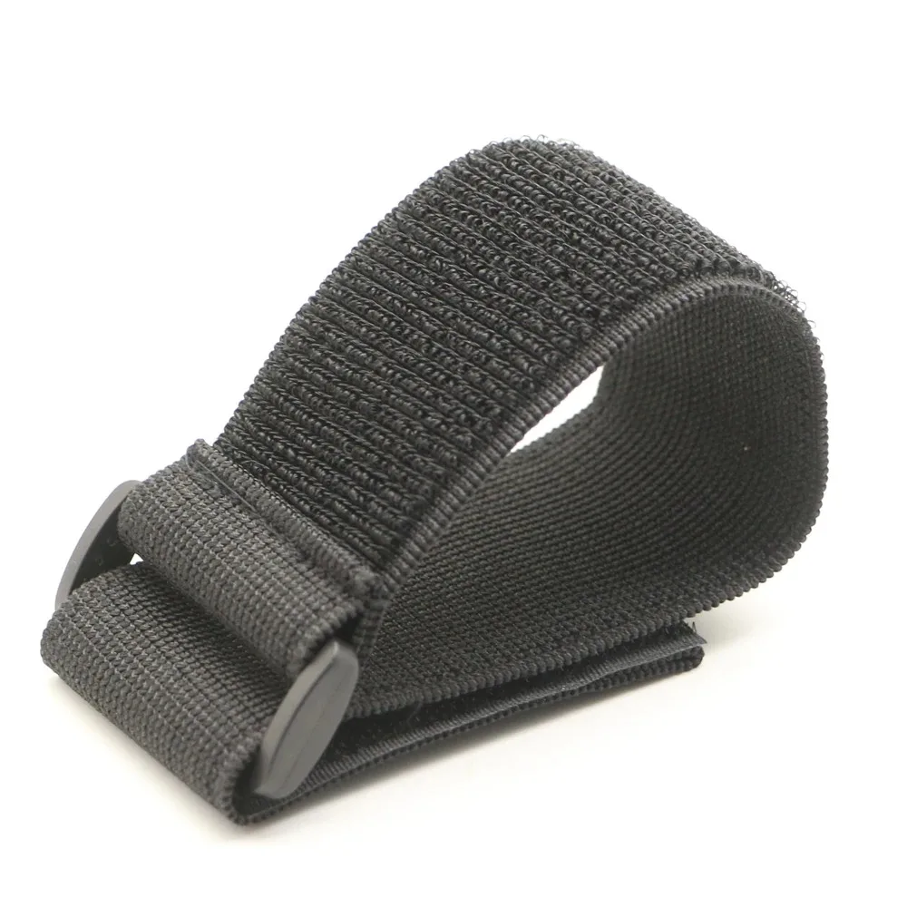 Customizable Elastic Hook and Loop Nylon Strap with Reverse Buckle