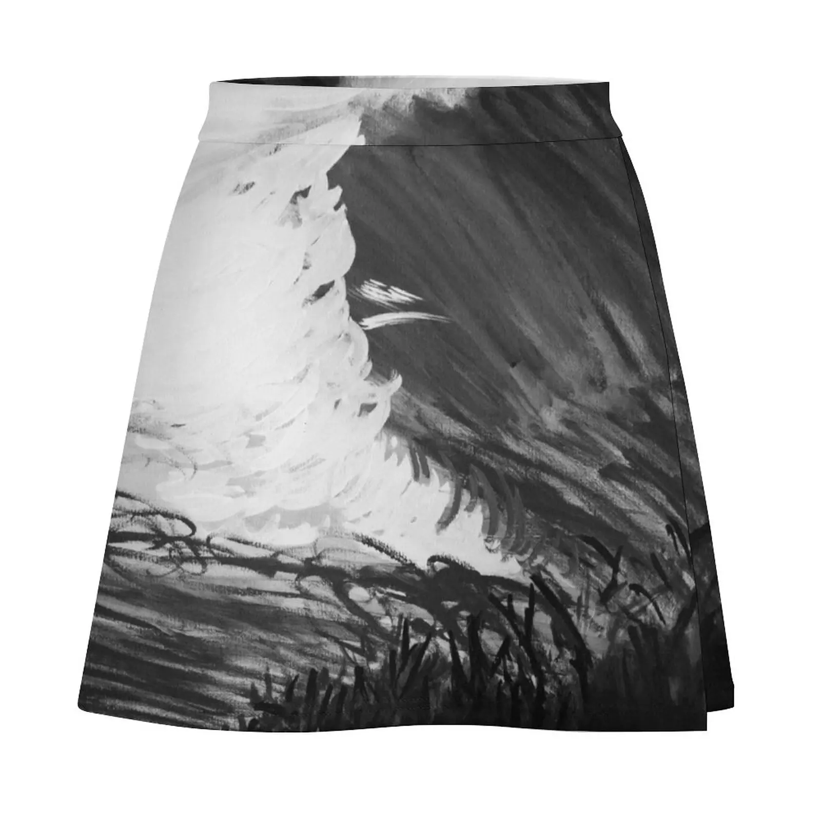 The White Cloud Above Is Always Saving Us From The Dark Road Ahead Mini Skirt 90s aesthetic elegant dresses for women