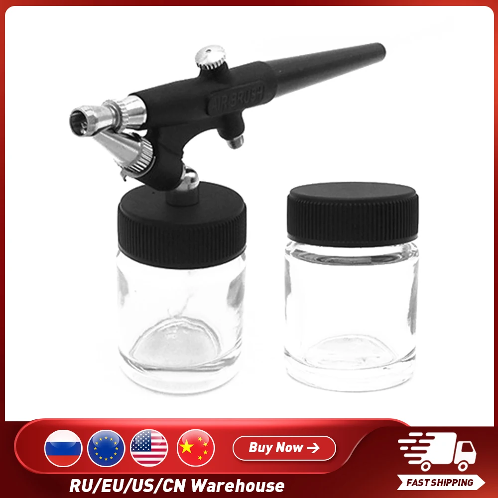138Type Airbrush Kit 0.8mm Single Action Air Brush Set 22CC Paint