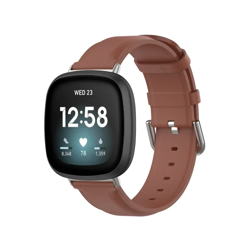 Elegant Genuine Leather Bracelet Strap for Smartwatch - Replacement Band Loop Correa