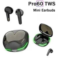 Pro60 TWS Bluetooth Earphones Wireless Headphones HiFi Stero Headset Noise Reduction Sports Earbuds with Mic for Xiaomi iPhone 1