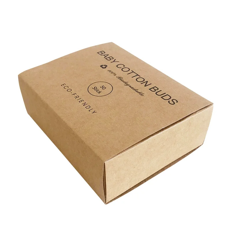 Double Head Bamboo Cotton Buds Wood Stick Cotton Swab Makeup Nose Ear Cleaning Pet Care Art & Crafts 50 Pcs/Box