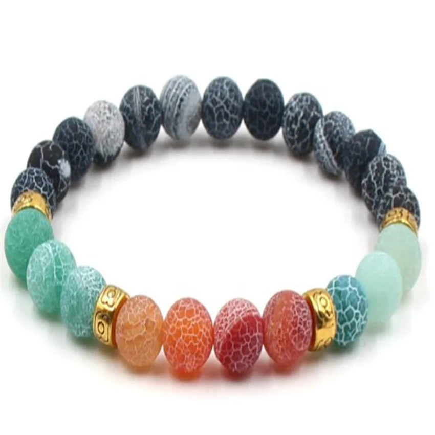 

8mm Weathered agate Buddhist Bead Bracelet Eco-Friendly Elegant Handmade Women Crafted Formal Stackable Anniversary Link