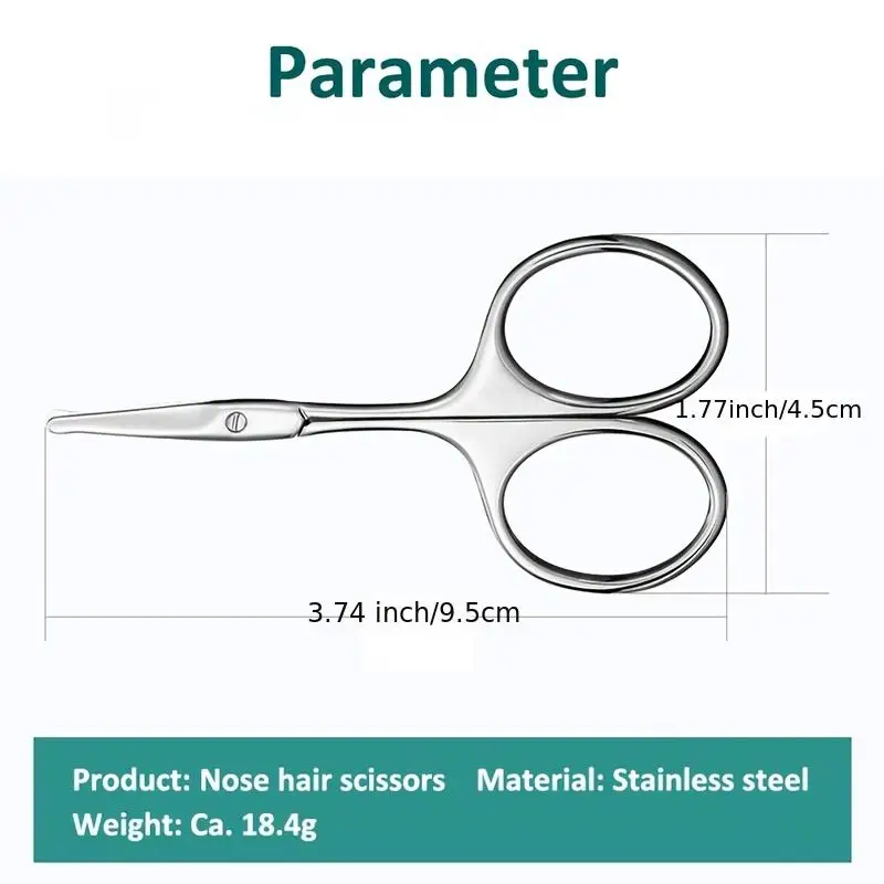 Eyebrow Scissors Nose Hair Scissors Curved Blade Stainless Steel Precision Trimmer Eyelash Hair Remover Tool
