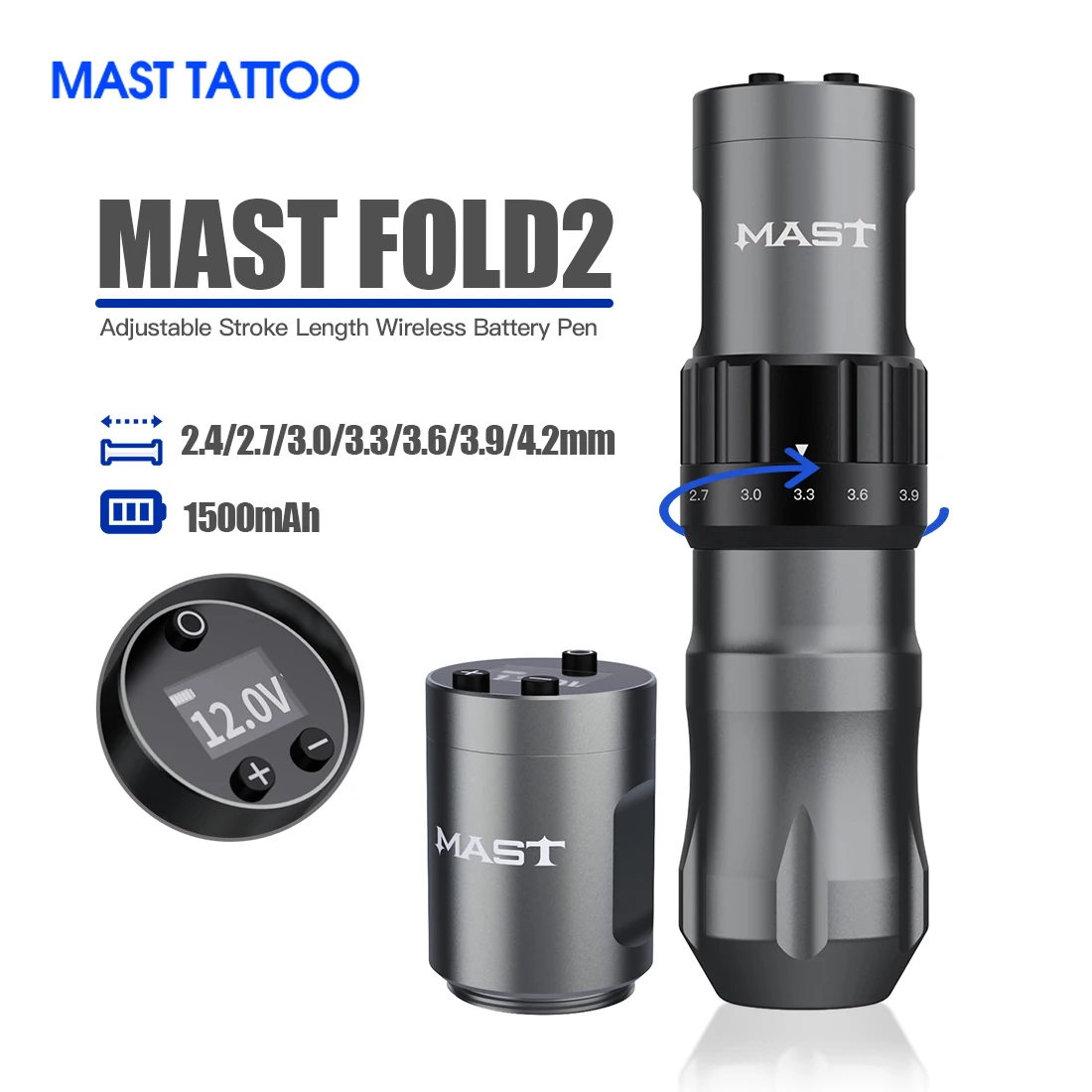 Mast Fold 2 Coreless Motor Adjustable 7 Stroke Length Changeable Wireless Or Wire Battery RCA Machine By Mcore-c2