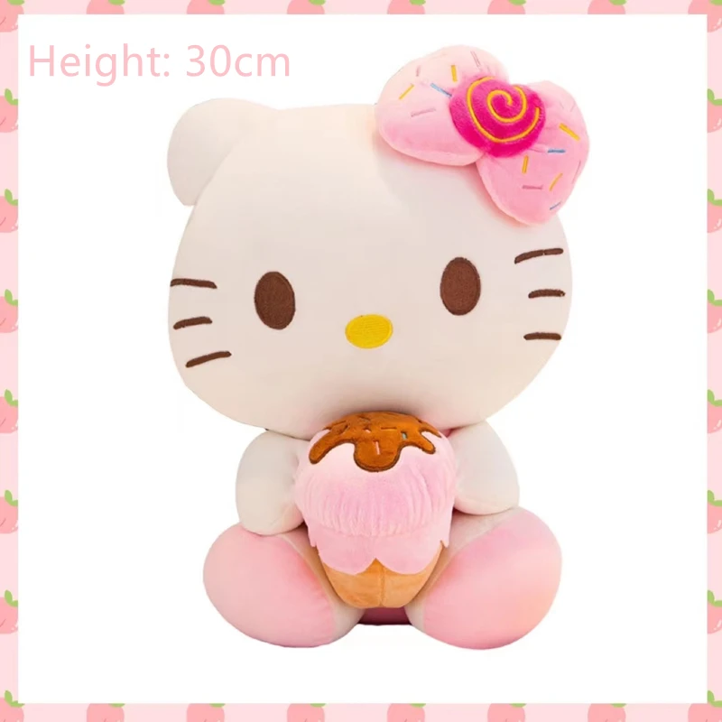 Kawaii Hello Kitty плюшевые игрушки Sanrio милые 30 см фильм Kt Cat Куклы Мягкие набивные