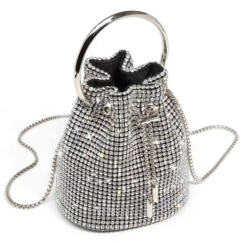 

Women's bag 2023 a w bucket bags Women's inlaid diamond bag Fashion dinner women luxury single shoulder designer handbags