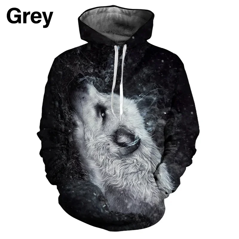 thumbnail image 1 of Sudadera con capucha para hombre nueva de otoño con estampado 3D de lobo y animales, jersey de lobo, moda urbana, sudaderas casuales de gran tamaño para hombre, 1 of 5