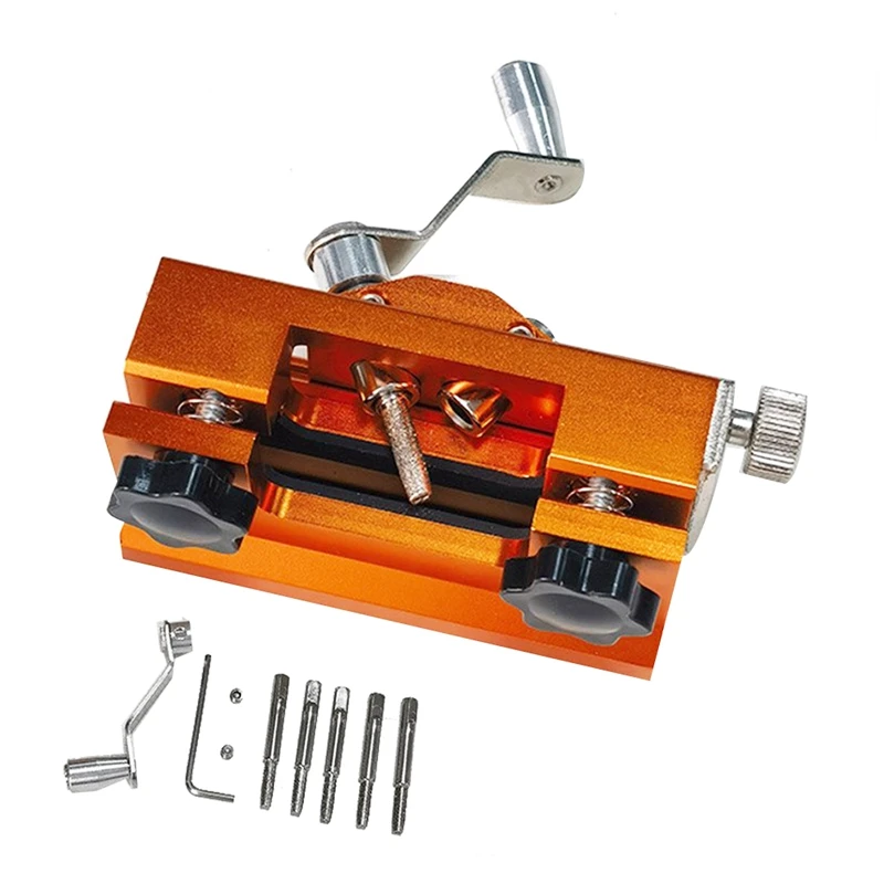 

Portable Chainsaw Sharpening Jig Aluminium Alloy Chainsaw Sharpener With Grinder Chain Saw Drill Sharpen Tool Easy To Use