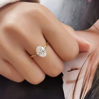 925 Sterling Silver 1-8Ct Zircon Gorgeous Shiny Oval Stone Ring for Women Engagement Wedding Luxury High Quality Fine Jewelry - Image 5