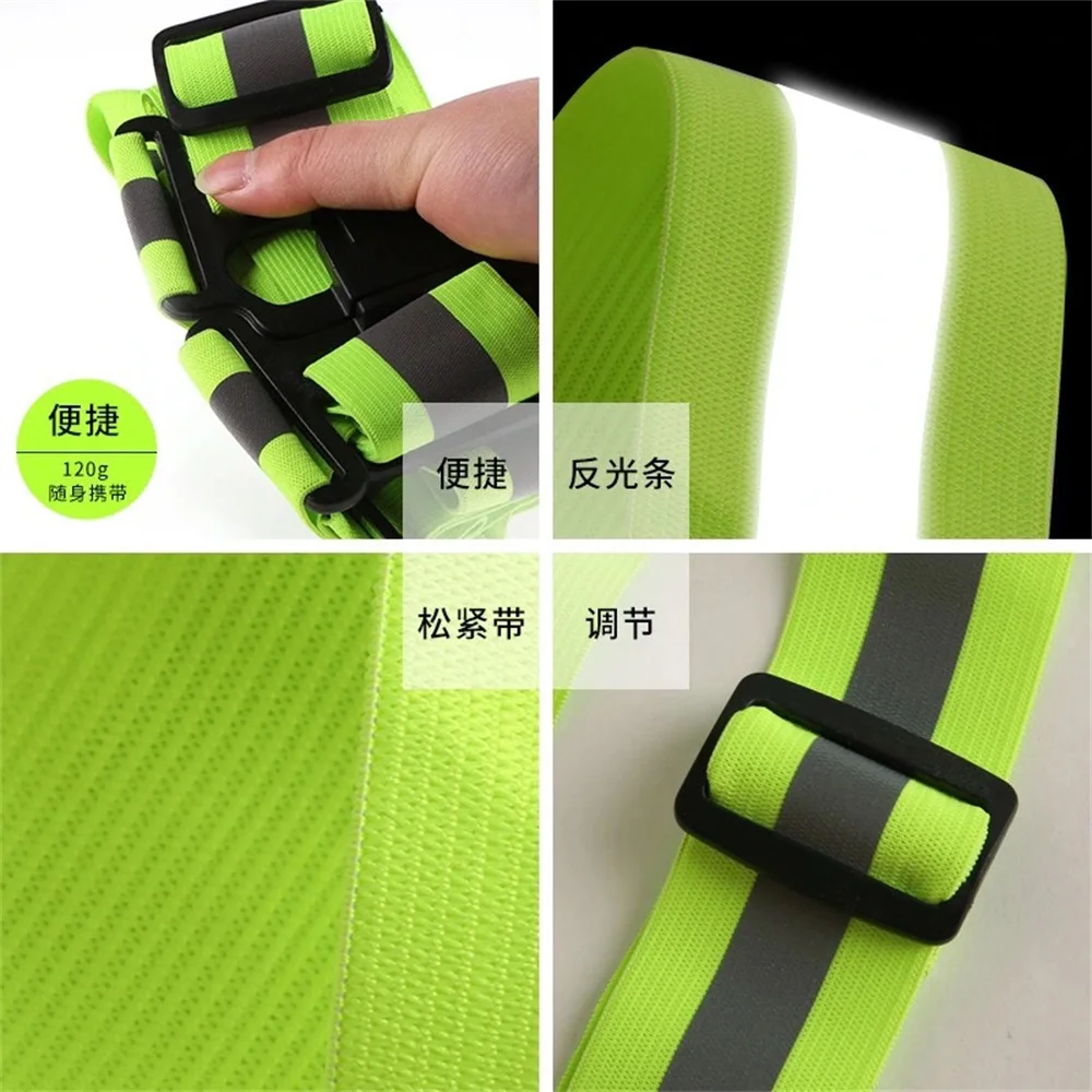 Motorcycle Cycling Highlight Reflective Straps Night Security Running Safety Vest High Visibility Reflective Safety Jacket