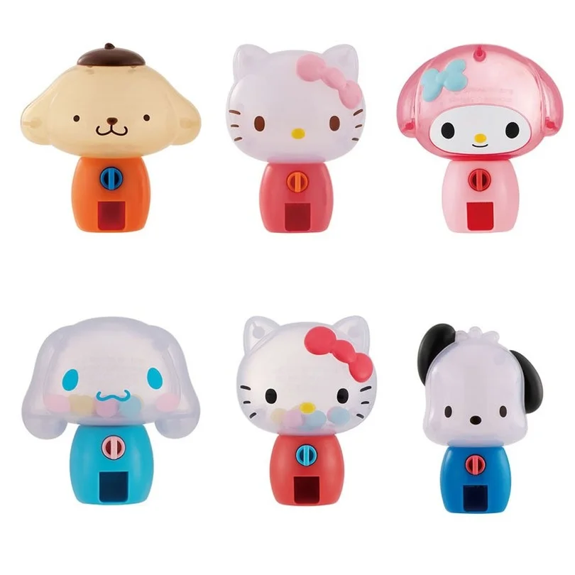 

BANDAI Mini Gashapon Machines Capsule Toy Sanrio Mini Cinnamoroll Dog Hello Kitty Pudding Dog Pacha Doll Table Ornament Gift