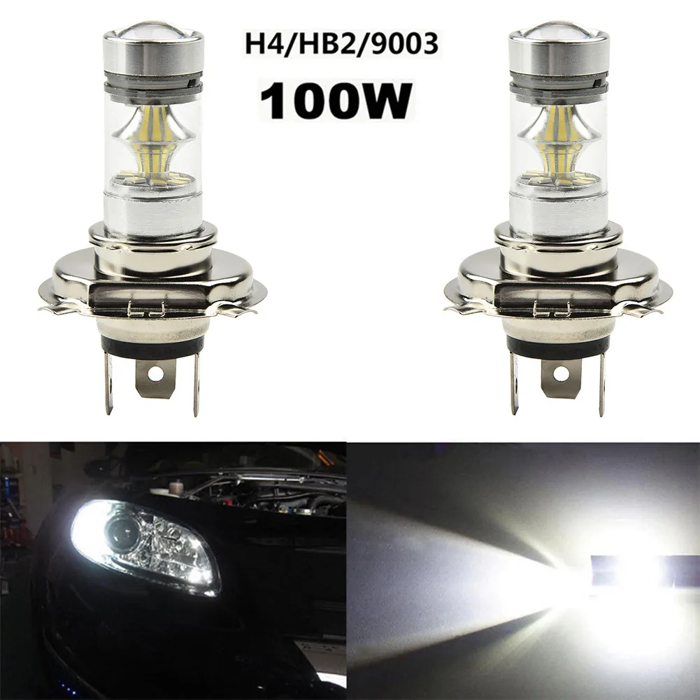 

2PCS H4 LED Bulb White Car Motorcycle Headlight High Power 7500K Fog Light Driving Bulb 1000LM Headlight Bulb For Car Truck