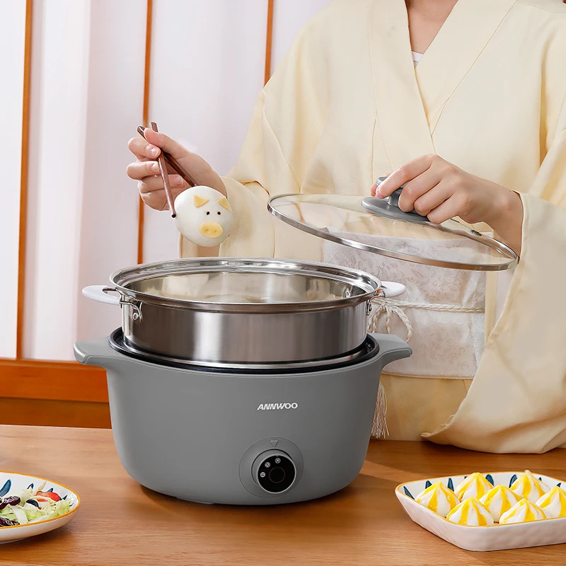 Electric steamer multi-functional household multi-layer large-capacity small plug-in three-layer cooking