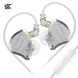 Hybrid Drive In-Ear Metal Earphones with Hi-Fi Bass and Noise Cancelling (Silver with mic)