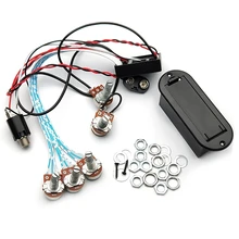 

3 Band EQ Preamp Circuit Guitar Dual Potentiometer For Active Bass Guitar Pickup 5 Control Knobs Guitar Pickup Control