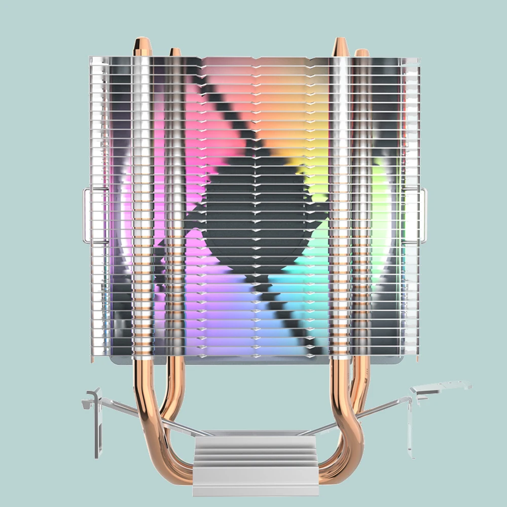 Aigo CPU Cooler 2 4 6 Tubi Di Calore PC Radiatore Di Raffreddamento 3PIN PWM Silenzioso Rgb Ventola Per Intel 1700 1150 1155 1156 1851 AM2/AM3/AM4 AMD - Foto 8