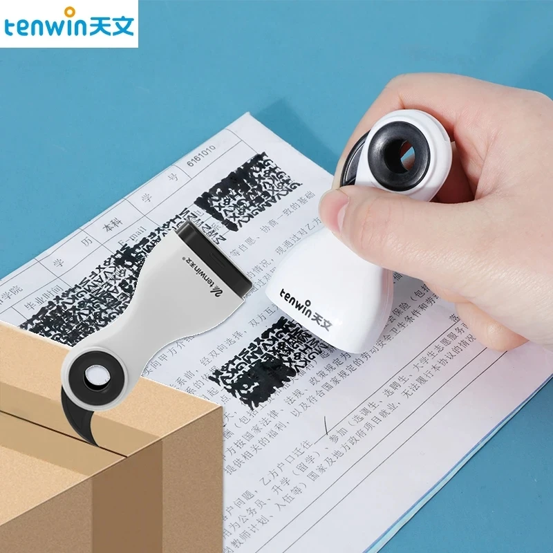 Tenwin-Líquido de corrección de papel térmico con cuchillo para Unboxing, papel térmico duradero, protección de identidad de datos, borrador fluido, abridor de caja