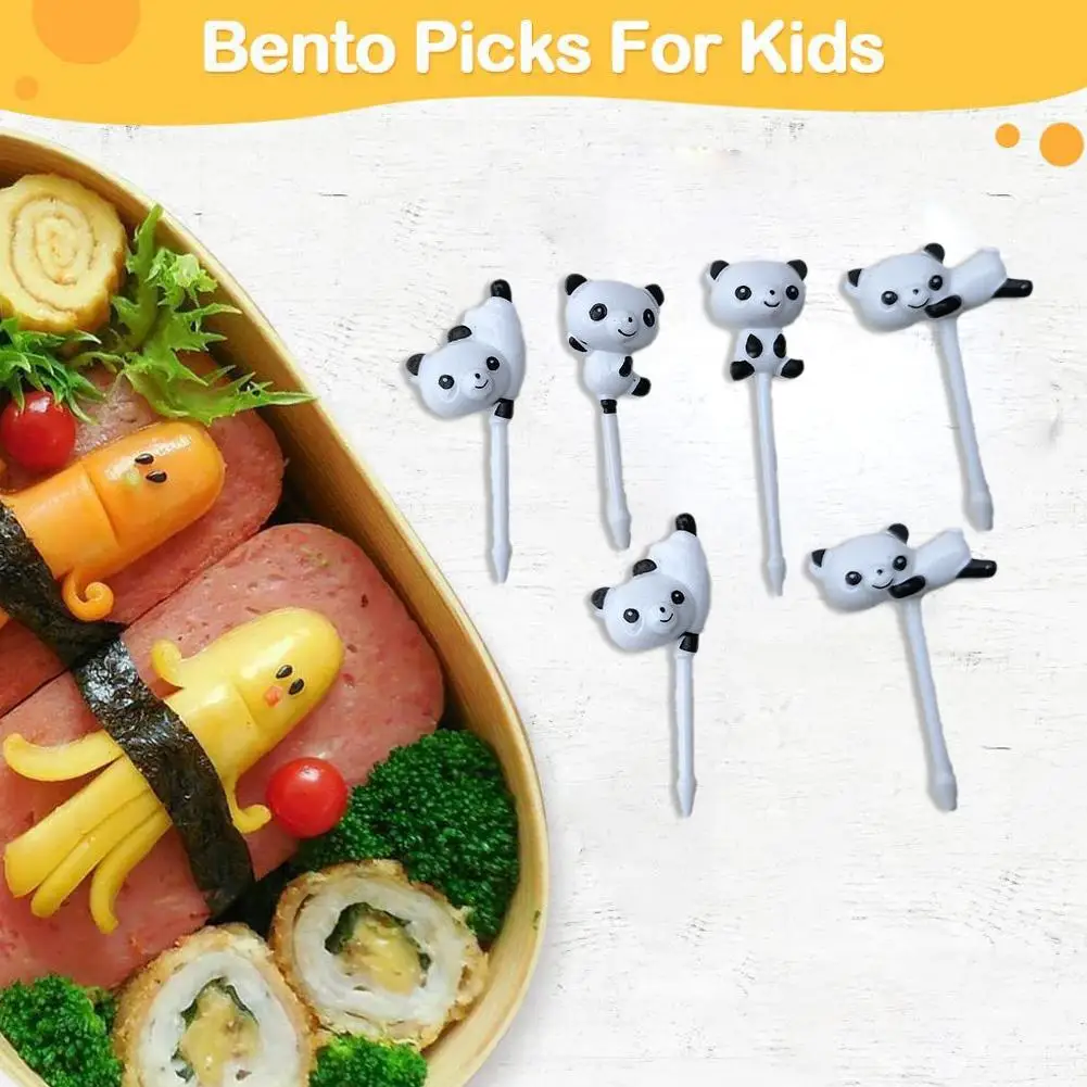 

Cartoon Fruit Fork Food Grade Plastic Mini Animal Kids Toothpick Fork Accessories Cake Fruit Dessert Bento Decoration Party C6C7