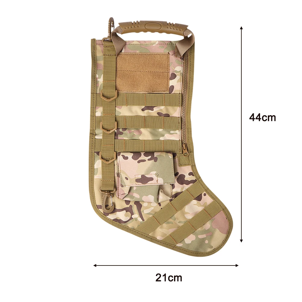 Christmas Pendant Stocking Pack Oxford Cloth Combat Storage Pack Multi-Pocket for Outdoor Hunt Camping Hiking