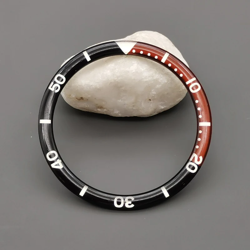 Flat Resin Aluminium Bezel Insert for Watch Cases - 39mmx32mm