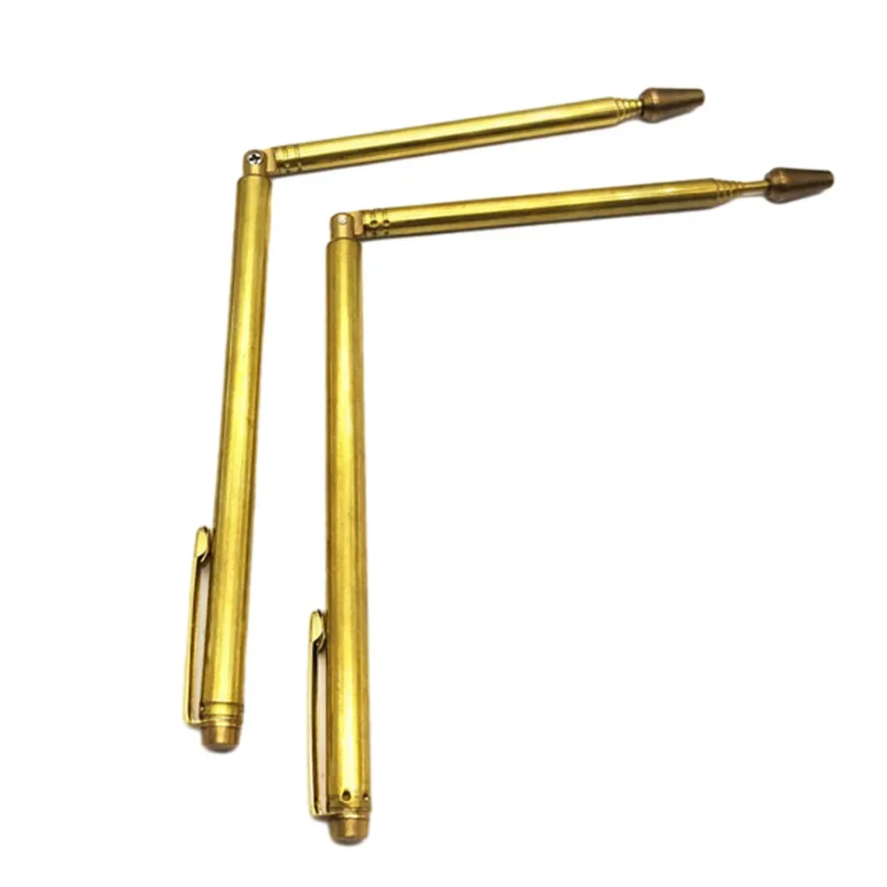 2pcs Flexible Water Witching Portable Dragon Seeking Detachable Tool Dowsing Rod Copper Energy Outdoor Adjustable Detector 5